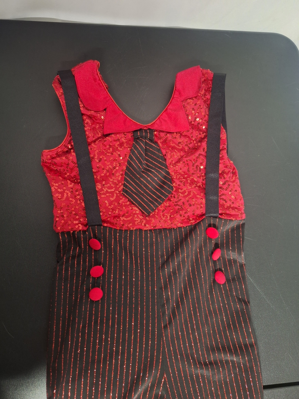 Revolution Red and Black Sequin Dance Costume